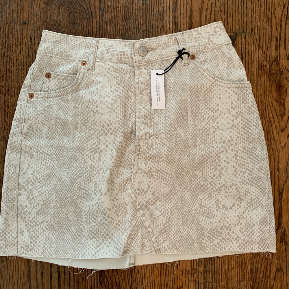 TOP SHOP SNAKE SKIN SKIRT